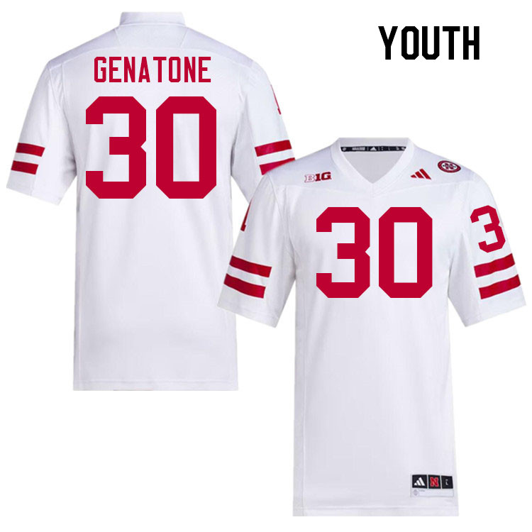 Youth #30 Vincent Genatone Nebraska Cornhuskers College Football Jerseys Stitched Sale-White